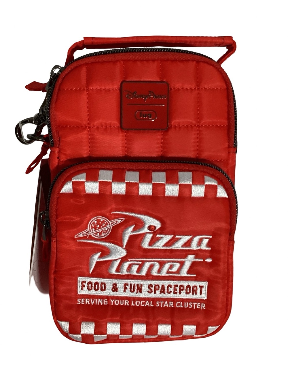 Disney Parks Lug Toy Story Pizza Planet Embroidered Red Mini Skeeter Crossbody